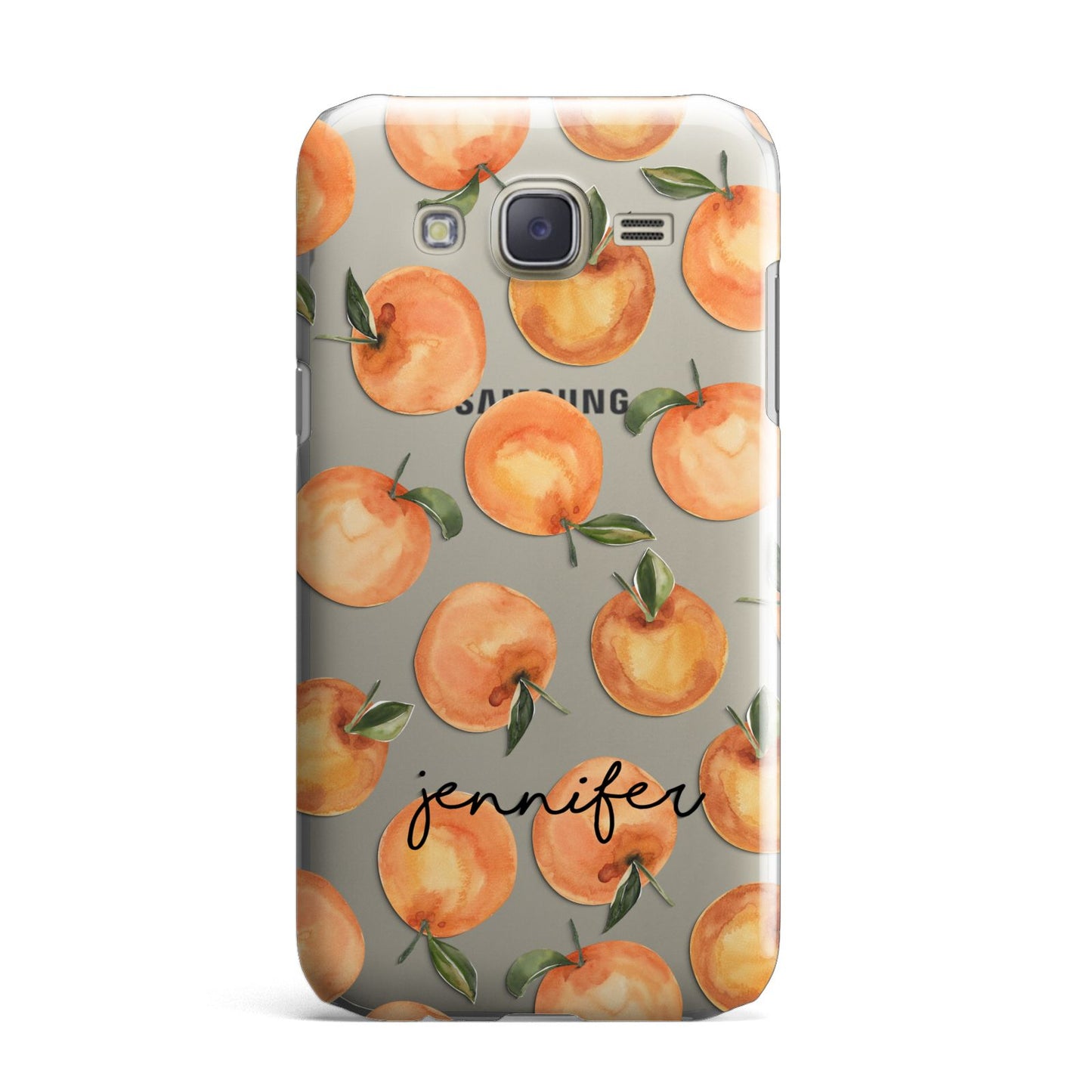 Personalised Oranges Name Samsung Galaxy J7 Case