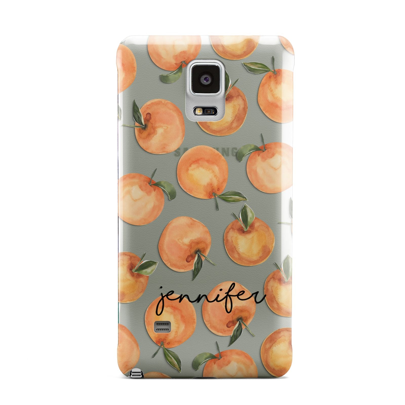 Personalised Oranges Name Samsung Galaxy Note 4 Case