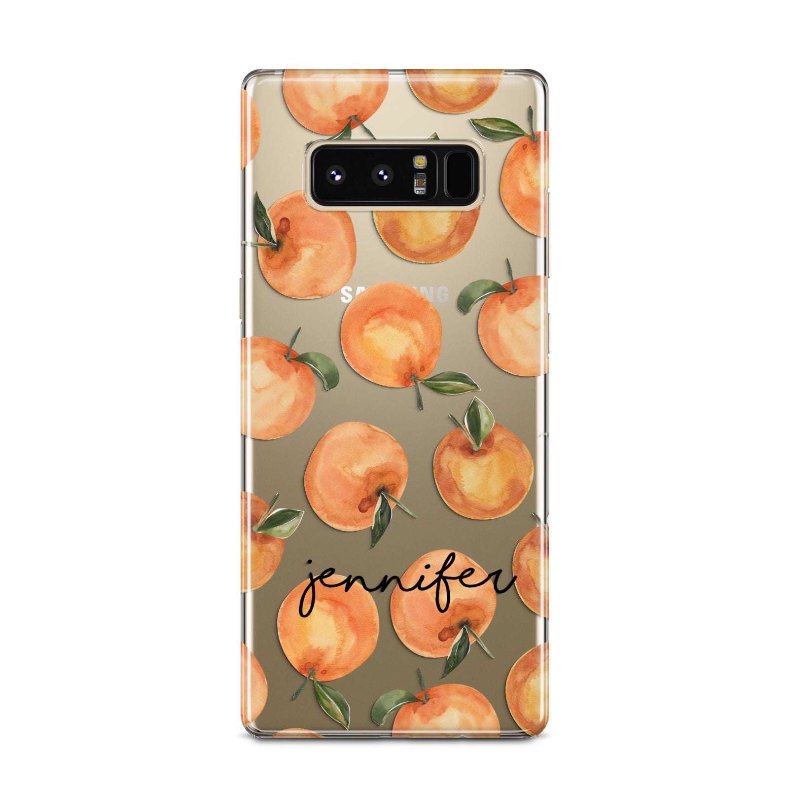 Personalised Oranges Name Samsung Galaxy Note 8 Case