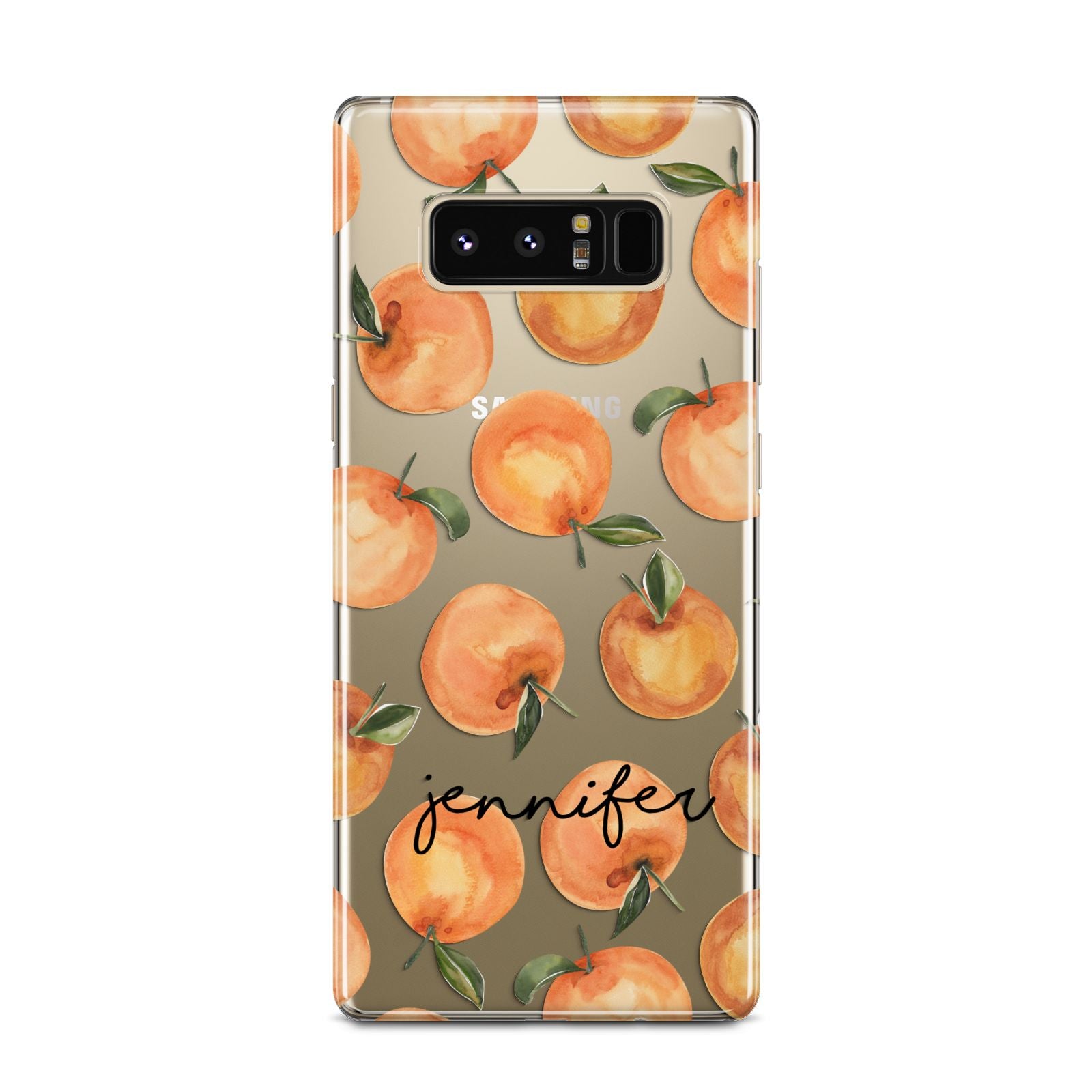 Personalised Oranges Name Samsung Galaxy Note 8 Case