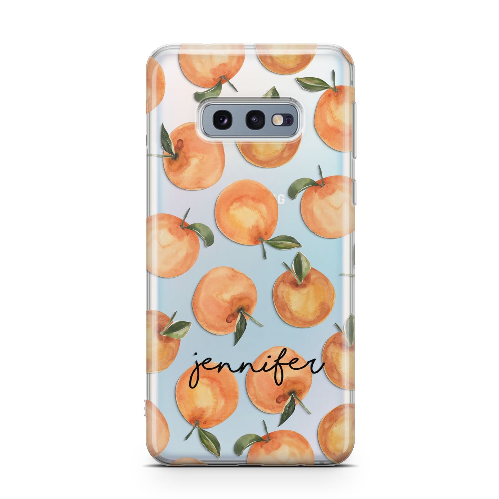Personalised Oranges Name Samsung Galaxy S10E Case