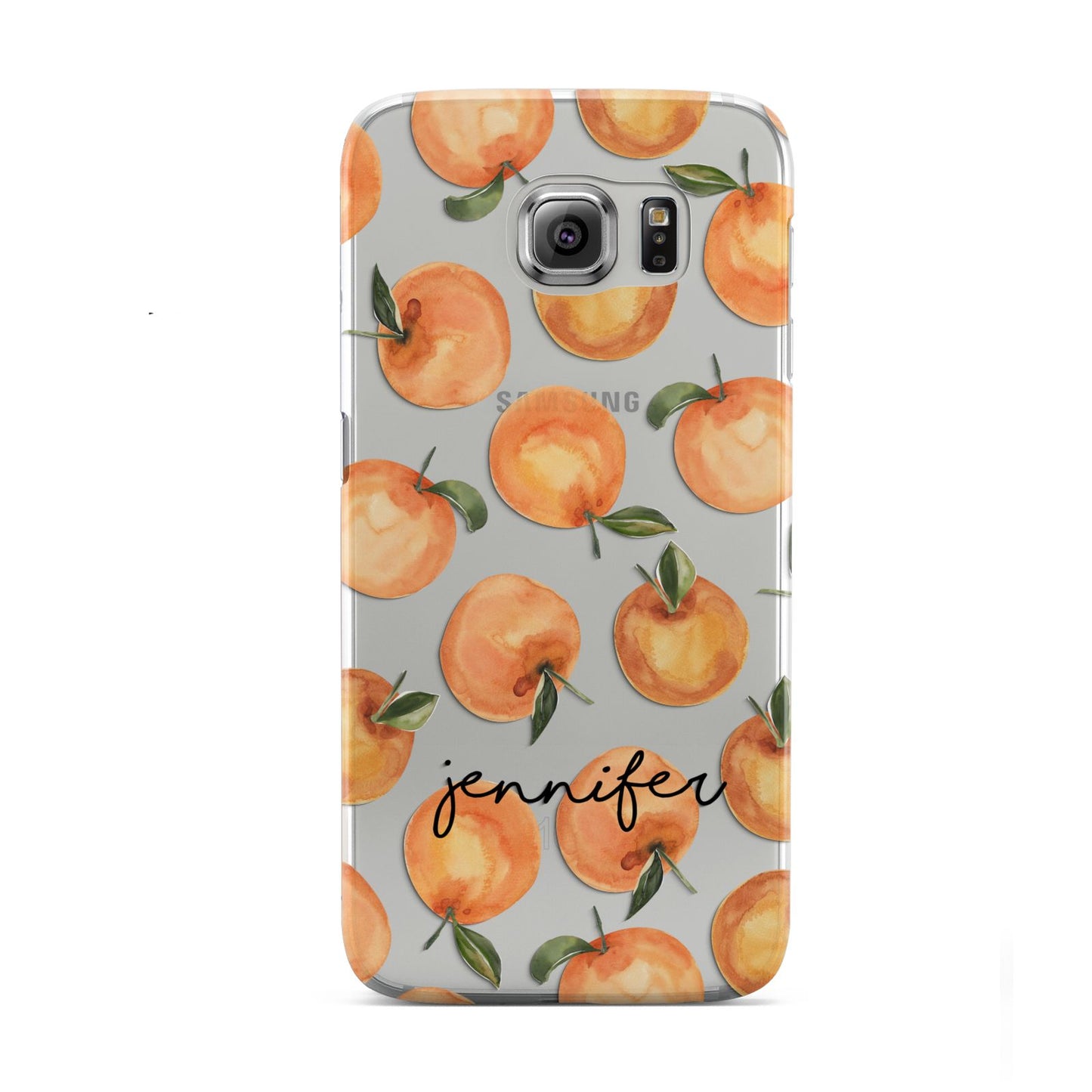Personalised Oranges Name Samsung Galaxy S6 Case