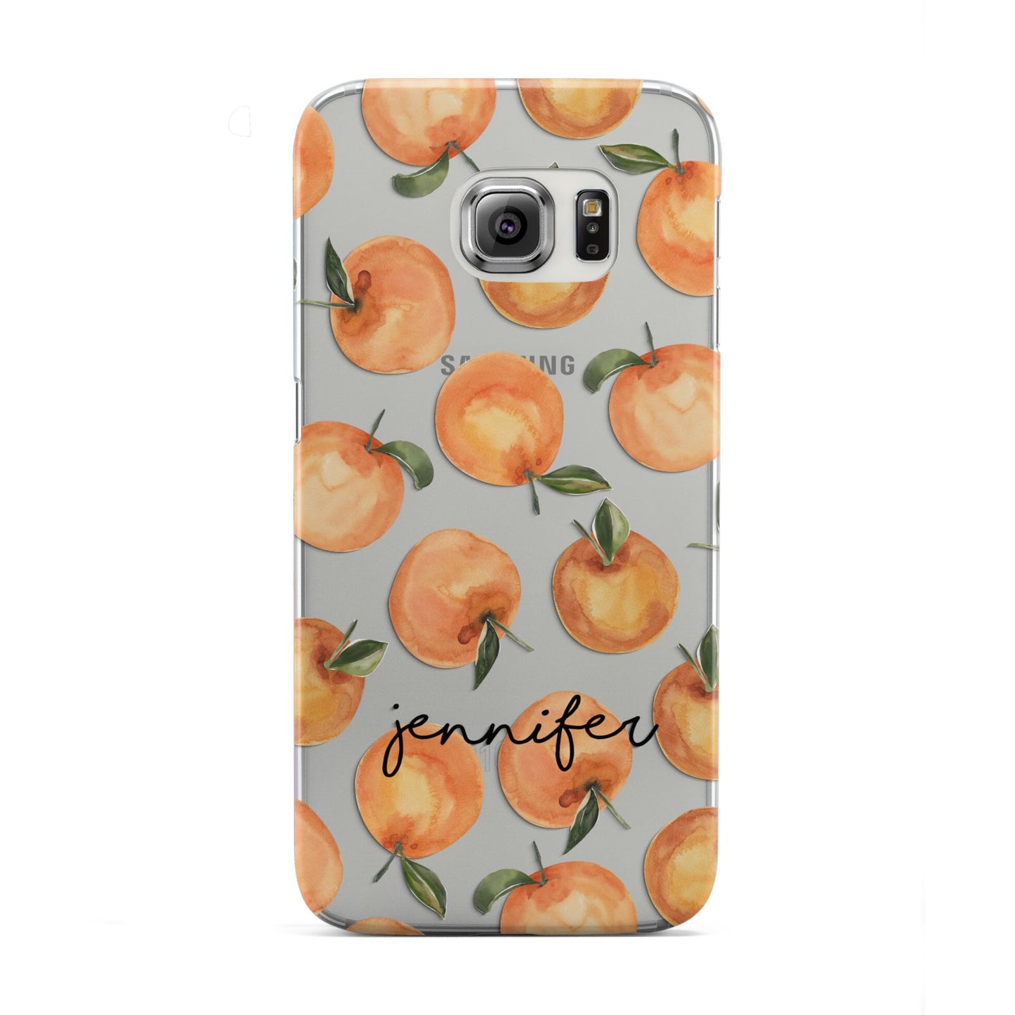 Personalised Oranges Name Samsung Galaxy S6 Edge Case