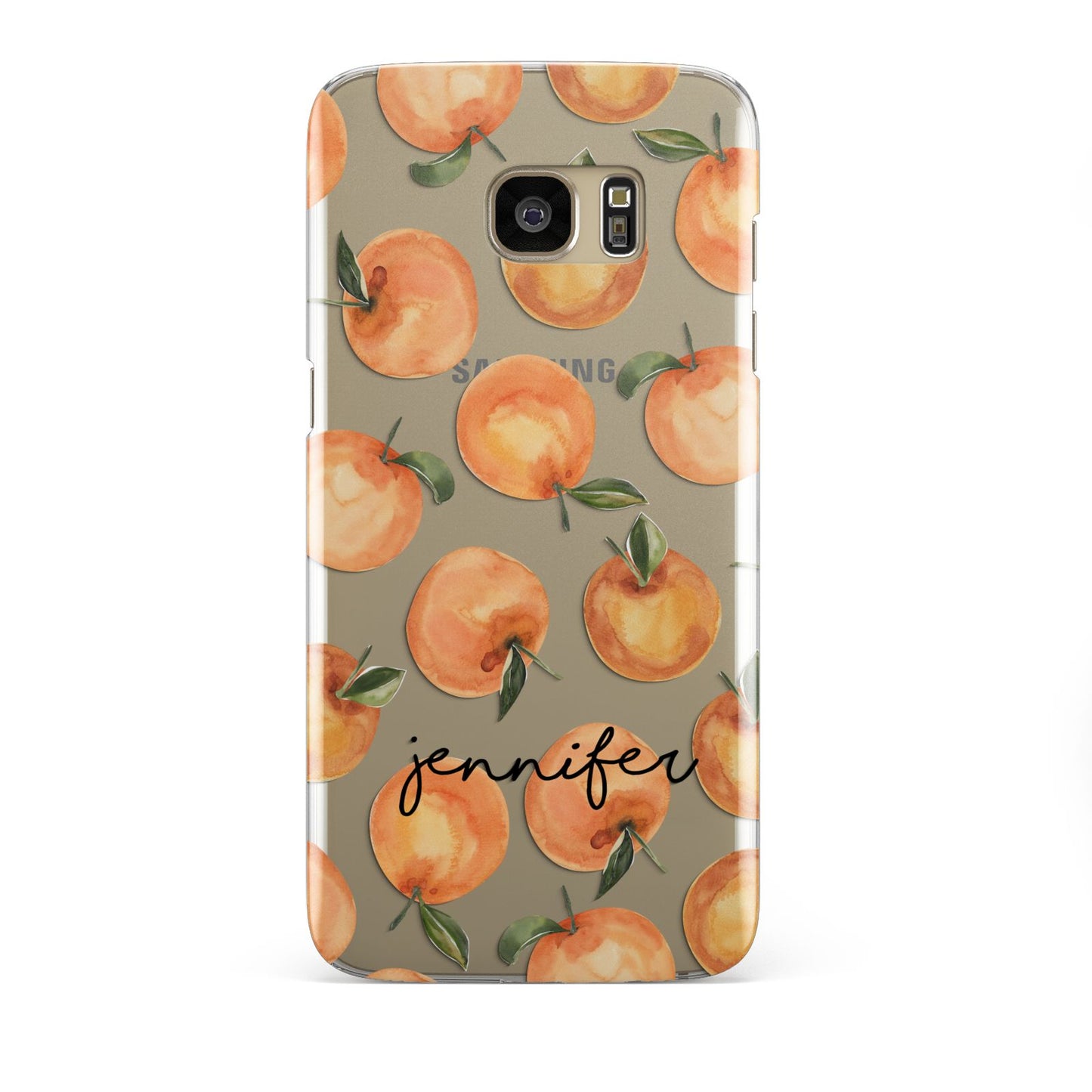 Personalised Oranges Name Samsung Galaxy S7 Edge Case
