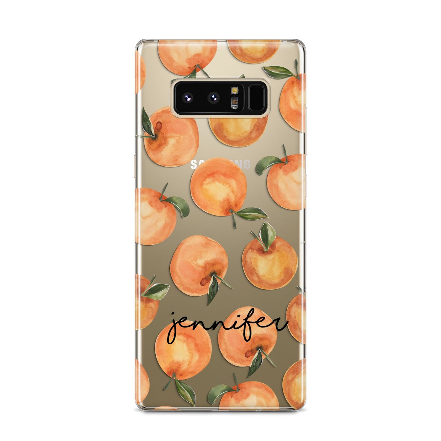Personalised Oranges Name Samsung Galaxy S8 Case