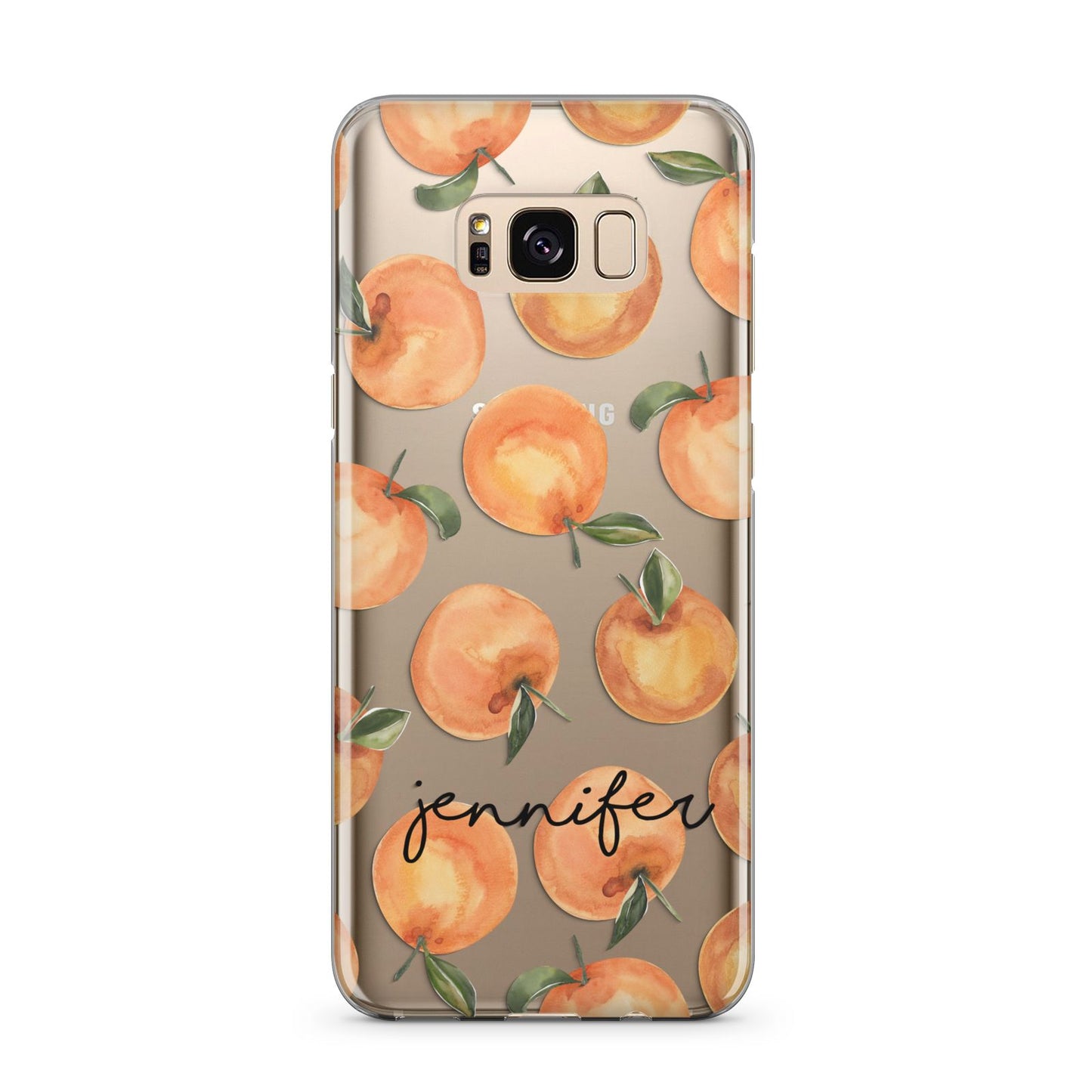 Personalised Oranges Name Samsung Galaxy S8 Plus Case