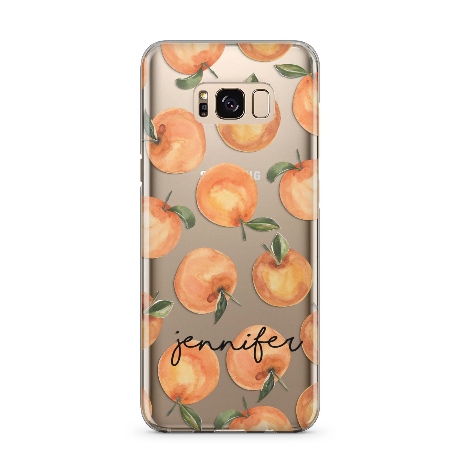Personalised Oranges Name Samsung Galaxy S8 Plus Case