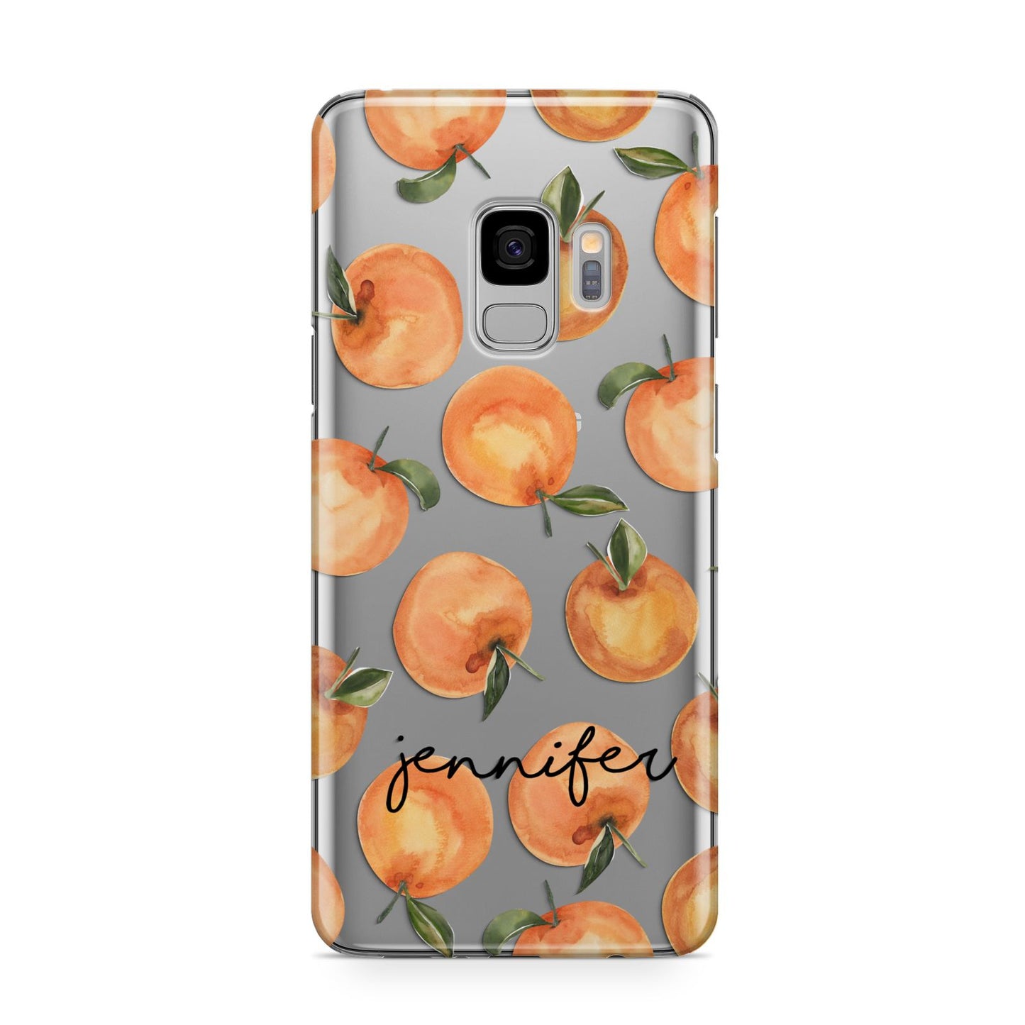 Personalised Oranges Name Samsung Galaxy S9 Case