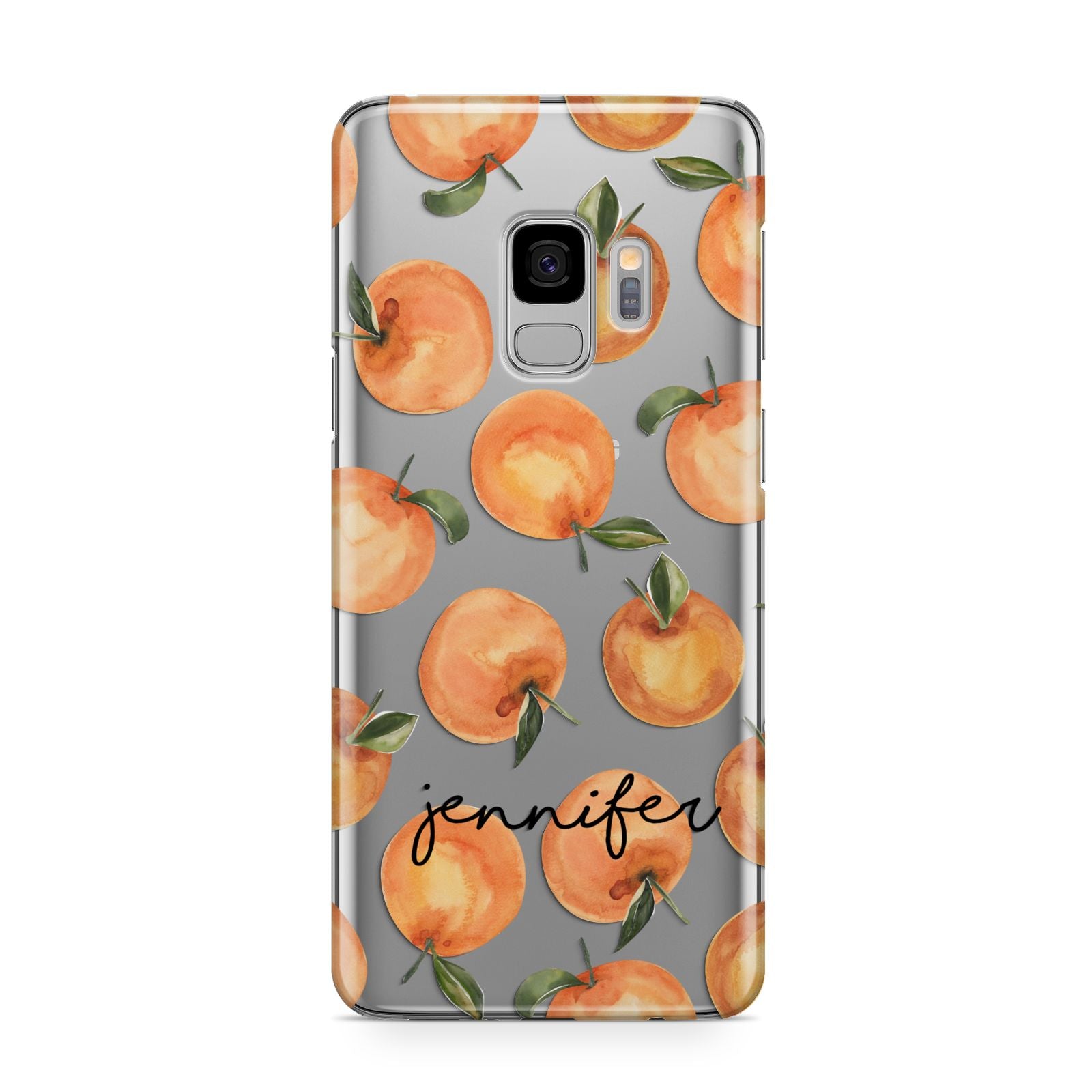 Personalised Oranges Name Samsung Galaxy S9 Case