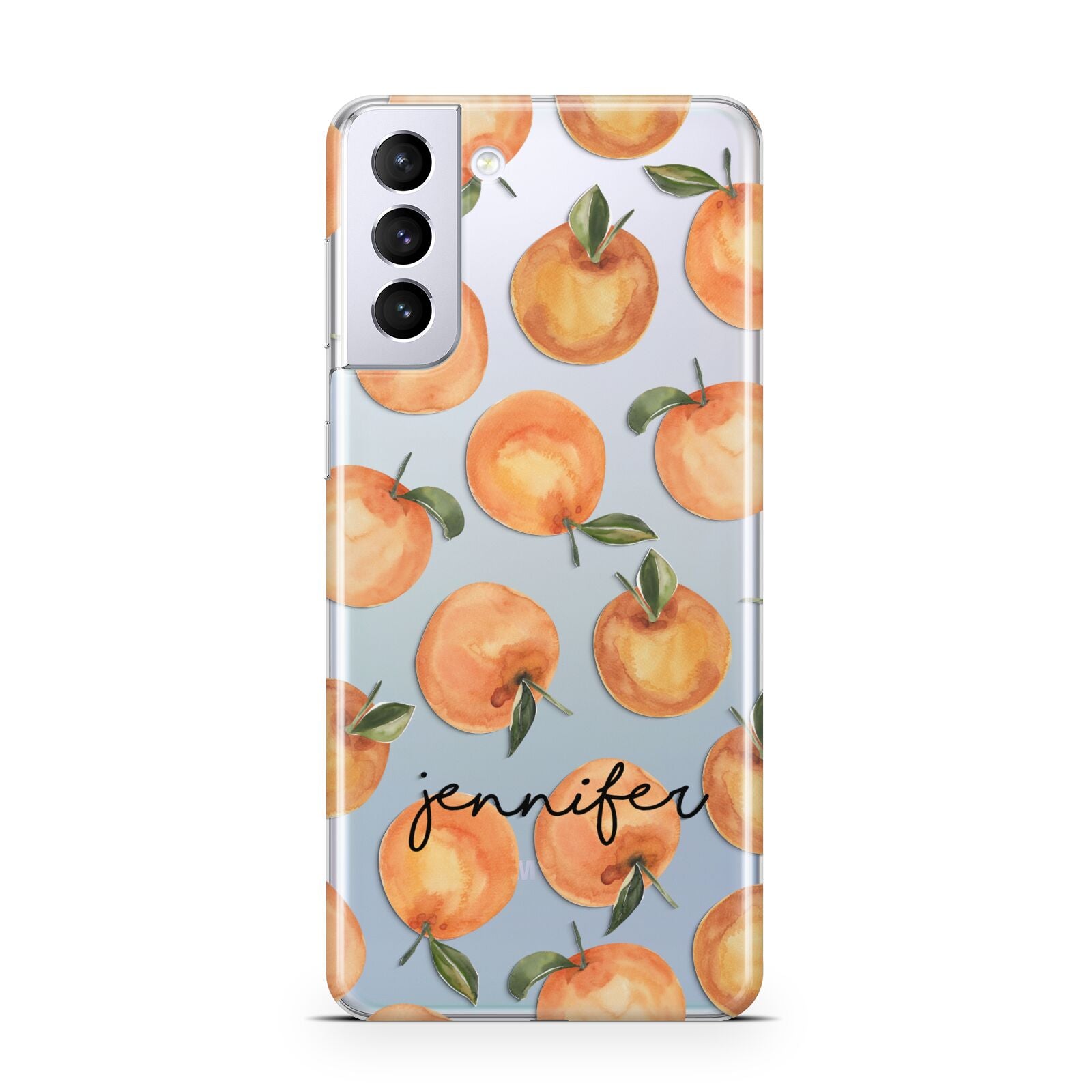 Personalised Oranges Name Samsung S21 Plus Phone Case