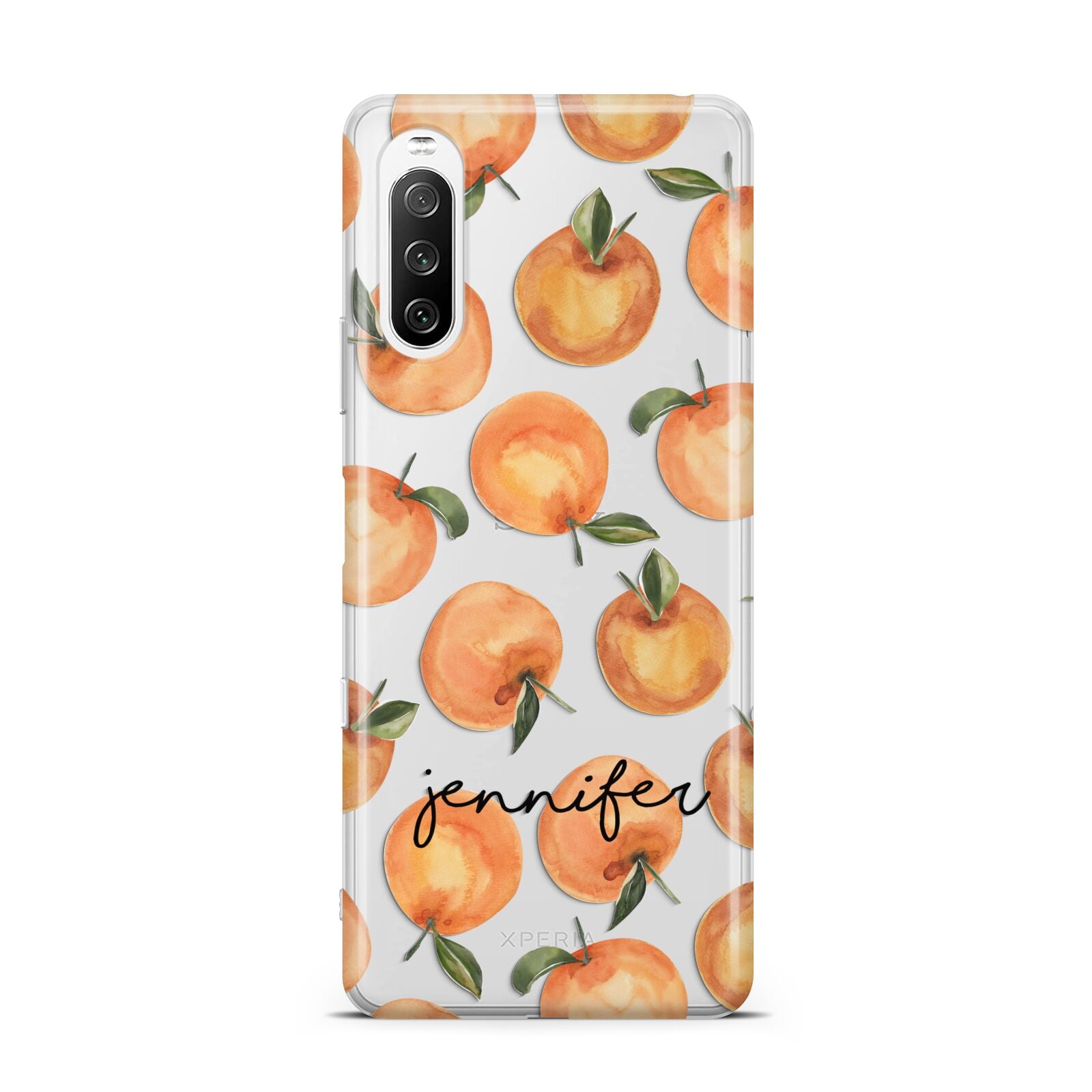 Personalised Oranges Name Sony Xperia 10 III Case