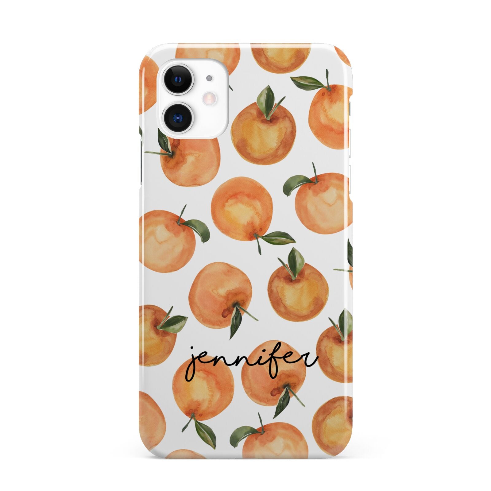 Personalised Oranges Name iPhone 11 3D Snap Case