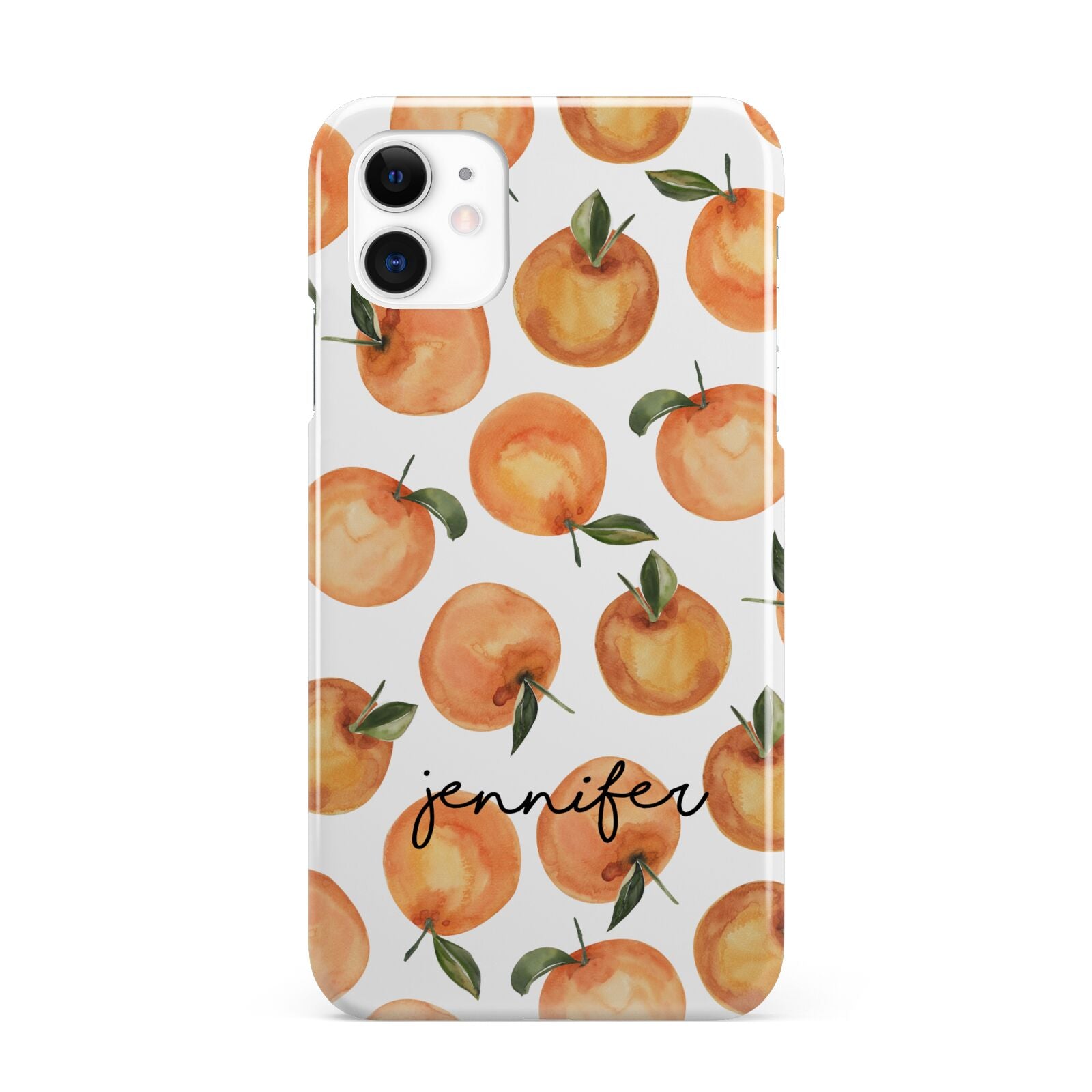 Personalised Oranges Name iPhone 11 3D Snap Case