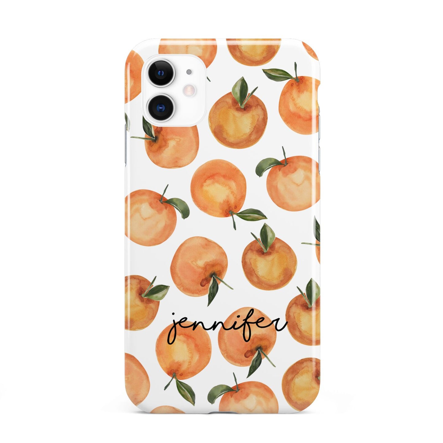 Personalised Oranges Name iPhone 11 3D Tough Case