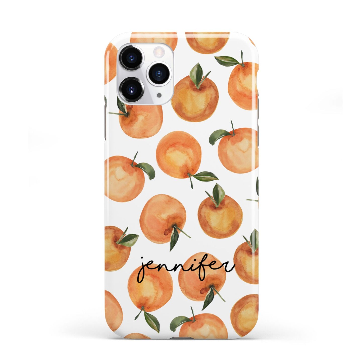 Personalised Oranges Name iPhone 11 Pro 3D Tough Case