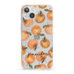 Personalised Oranges Name iPhone 13 Clear Bumper Case