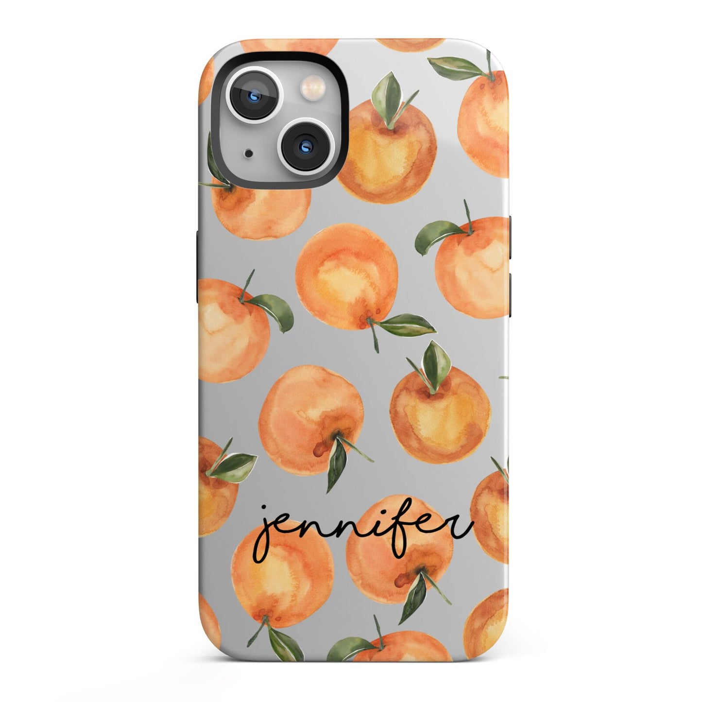 Personalised Oranges Name iPhone 13 Full Wrap 3D Tough Case