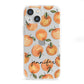 Personalised Oranges Name iPhone 13 Mini Clear Bumper Case