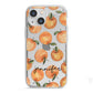 Personalised Oranges Name iPhone 13 Mini TPU Impact Case with White Edges