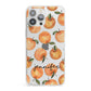 Personalised Oranges Name iPhone 13 Pro Max Clear Bumper Case