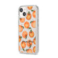 Personalised Oranges Name iPhone 14 Clear Tough Case Starlight Angled Image