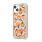 Personalised Oranges Name iPhone 14 Glitter Tough Case Starlight Angled Image