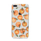 Personalised Oranges Name iPhone 8 Plus Bumper Case on Silver iPhone
