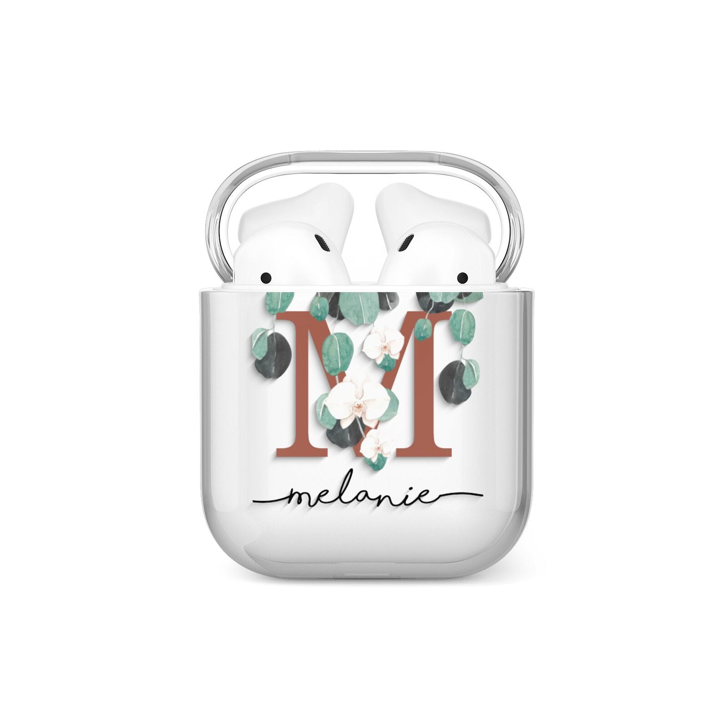 Personalised Orchid AirPods Case