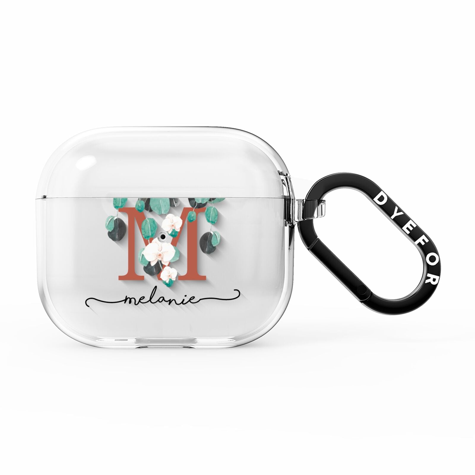 Personalised Orchid AirPods Clear Case 3rd Gen