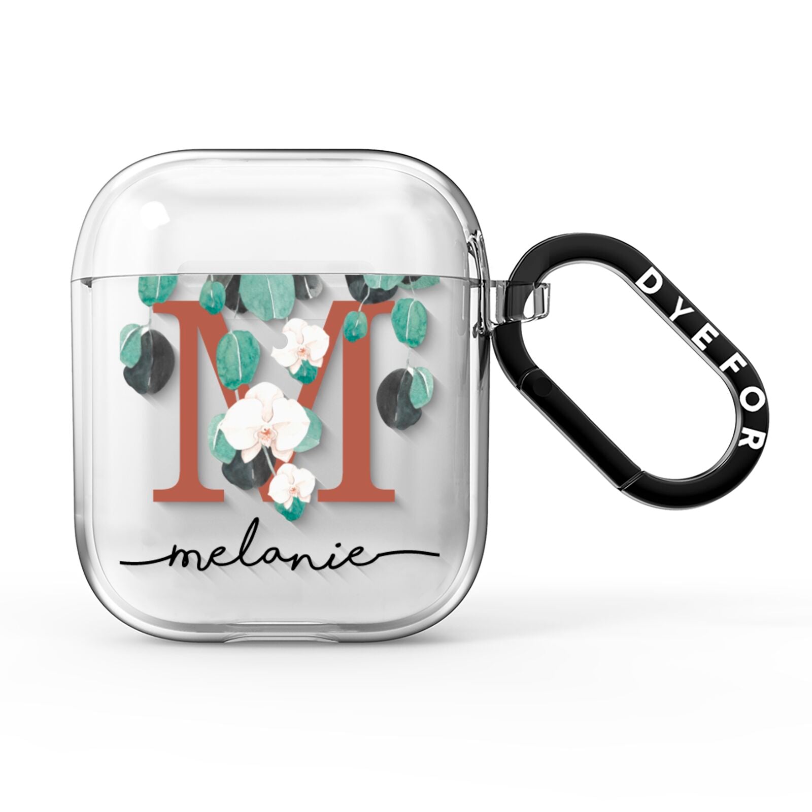Personalised Orchid AirPods Clear Case