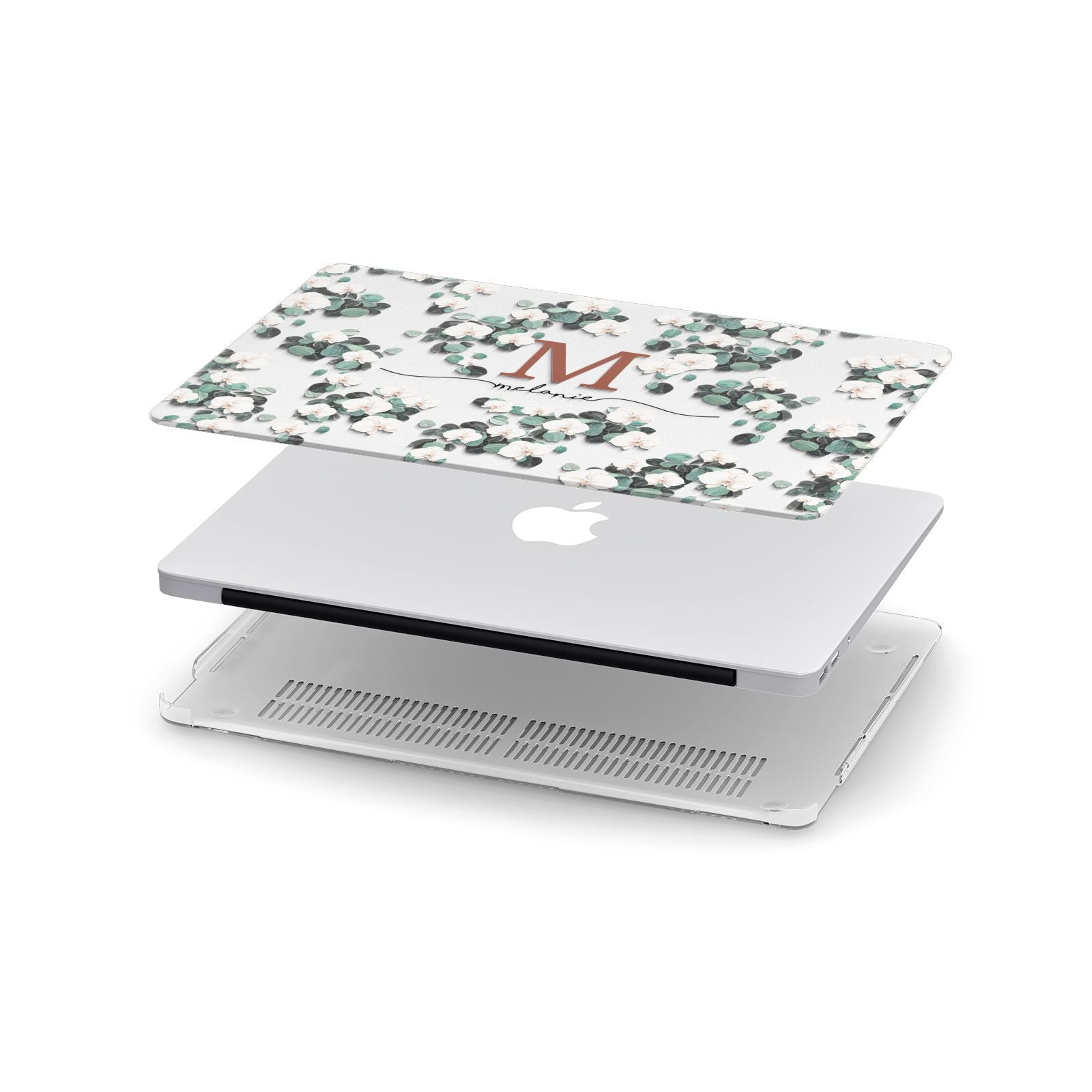 Personalised Orchid Apple MacBook Case in Detail