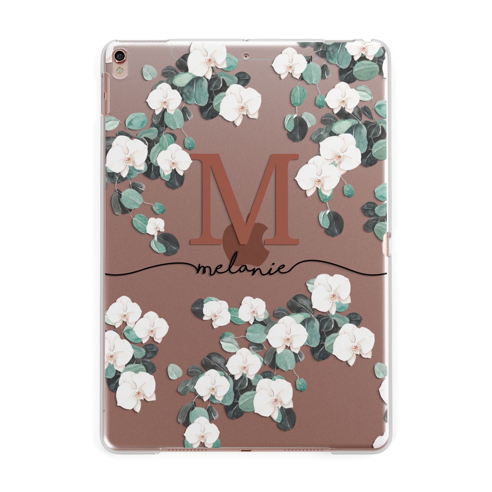 Personalised Orchid Apple iPad Rose Gold Case