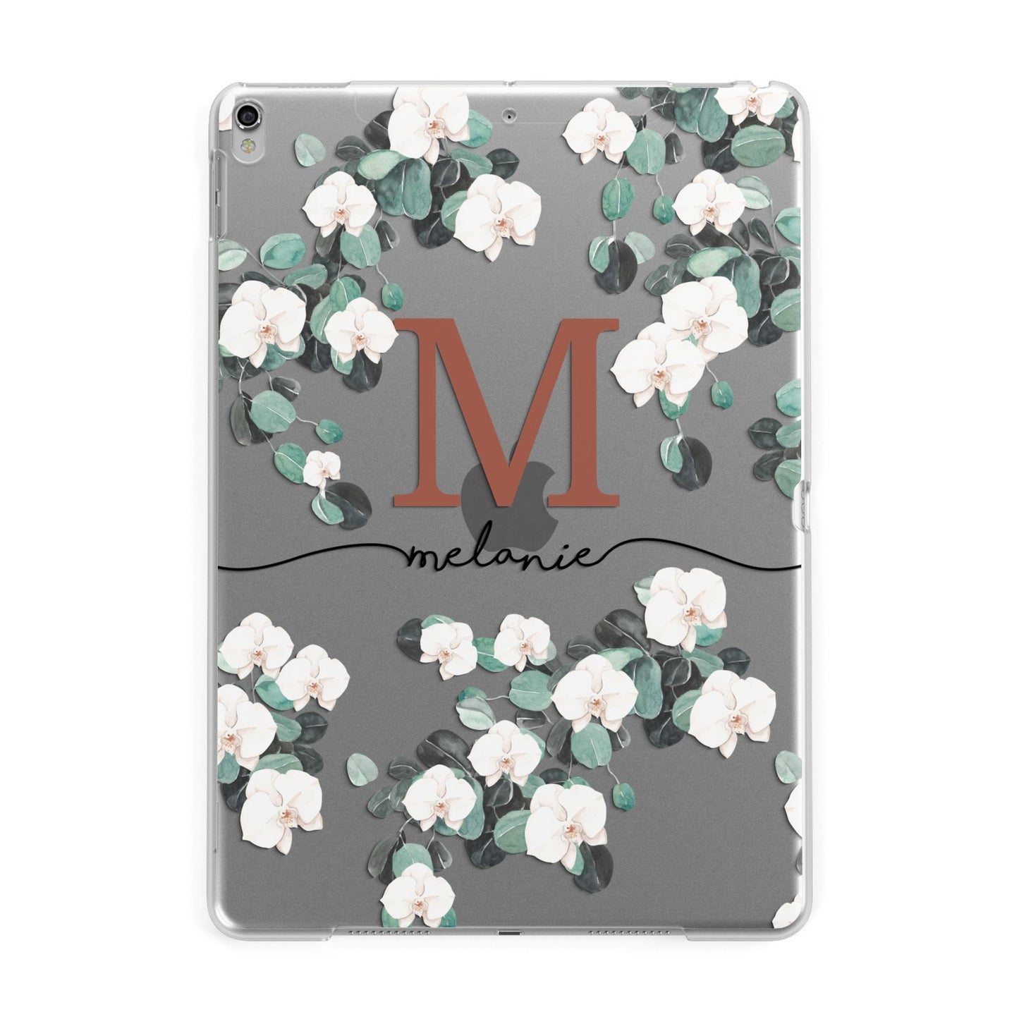 Personalised Orchid Apple iPad Silver Case