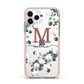 Personalised Orchid Apple iPhone 11 Pro in Silver with Pink Impact Case