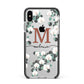 Personalised Orchid Apple iPhone Xs Max Impact Case Black Edge on Silver Phone
