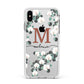 Personalised Orchid Apple iPhone Xs Max Impact Case White Edge on Silver Phone