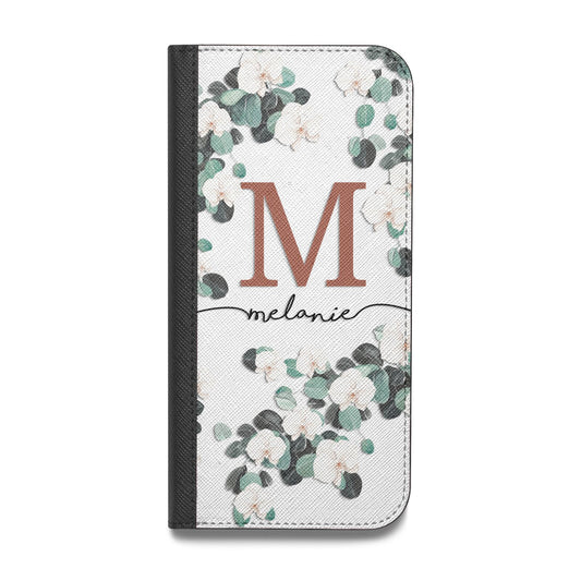 Personalised Orchid Vegan Leather Flip Samsung Case