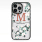 Personalised Orchid iPhone 13 Pro Black Impact Case on Silver phone