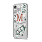 Personalised Orchid iPhone 14 Pro Max Clear Tough Case Silver Angled Image