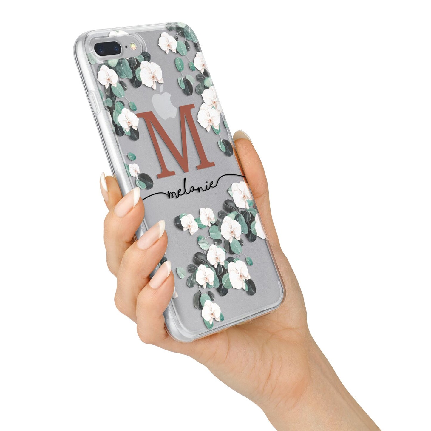 Personalised Orchid iPhone 7 Plus Bumper Case on Silver iPhone Alternative Image