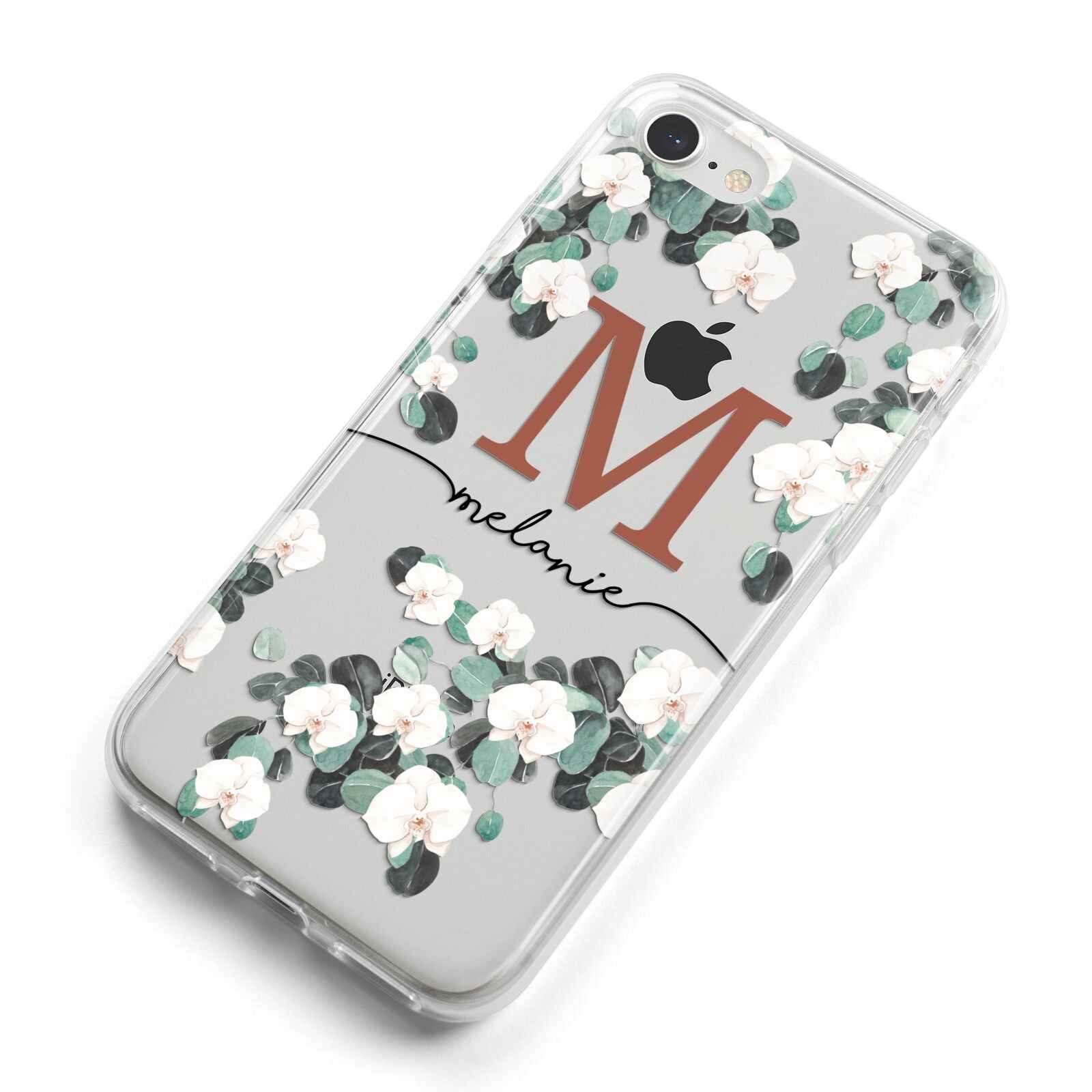 Personalised Orchid iPhone 8 Bumper Case on Silver iPhone Alternative Image