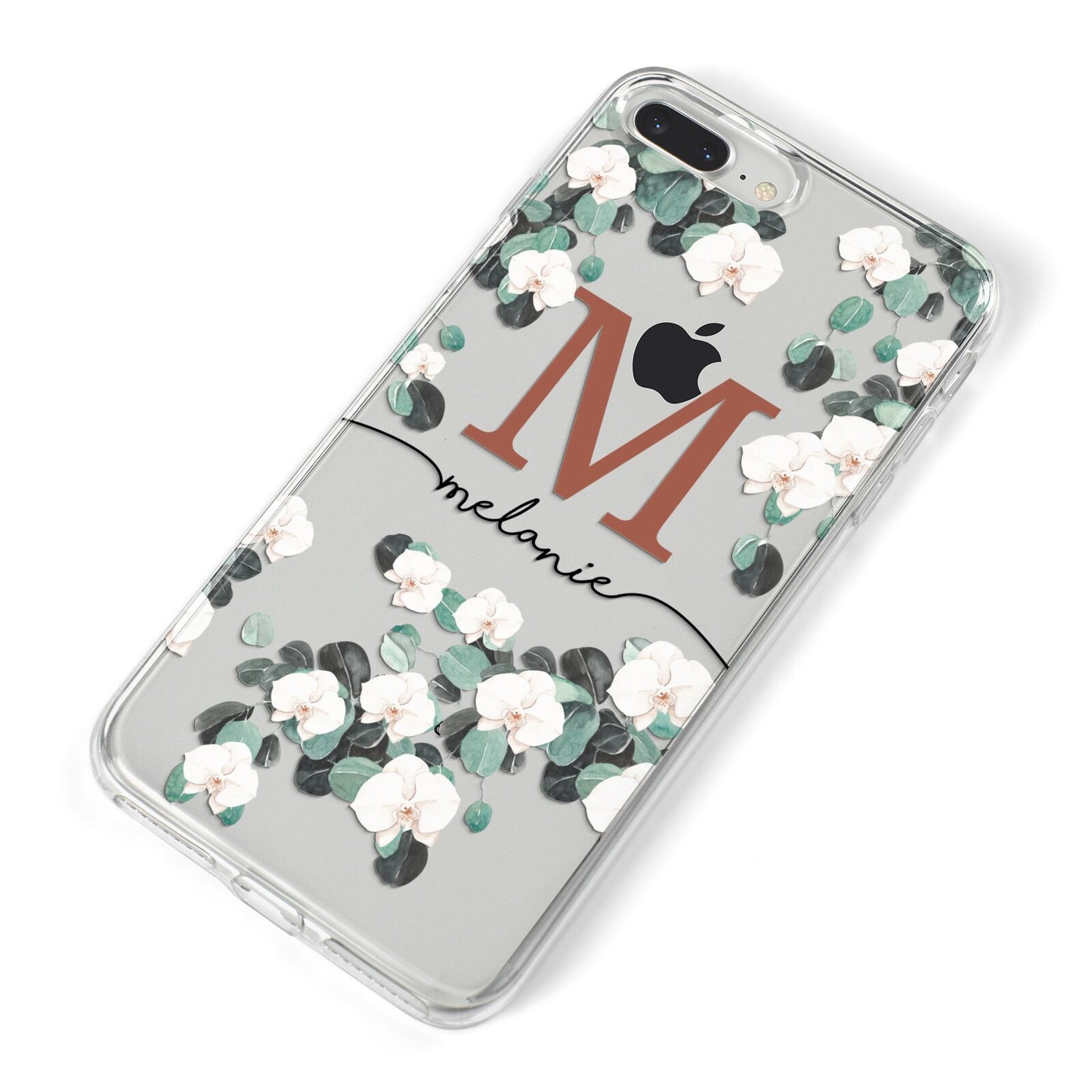 Personalised Orchid iPhone 8 Plus Bumper Case on Silver iPhone Alternative Image