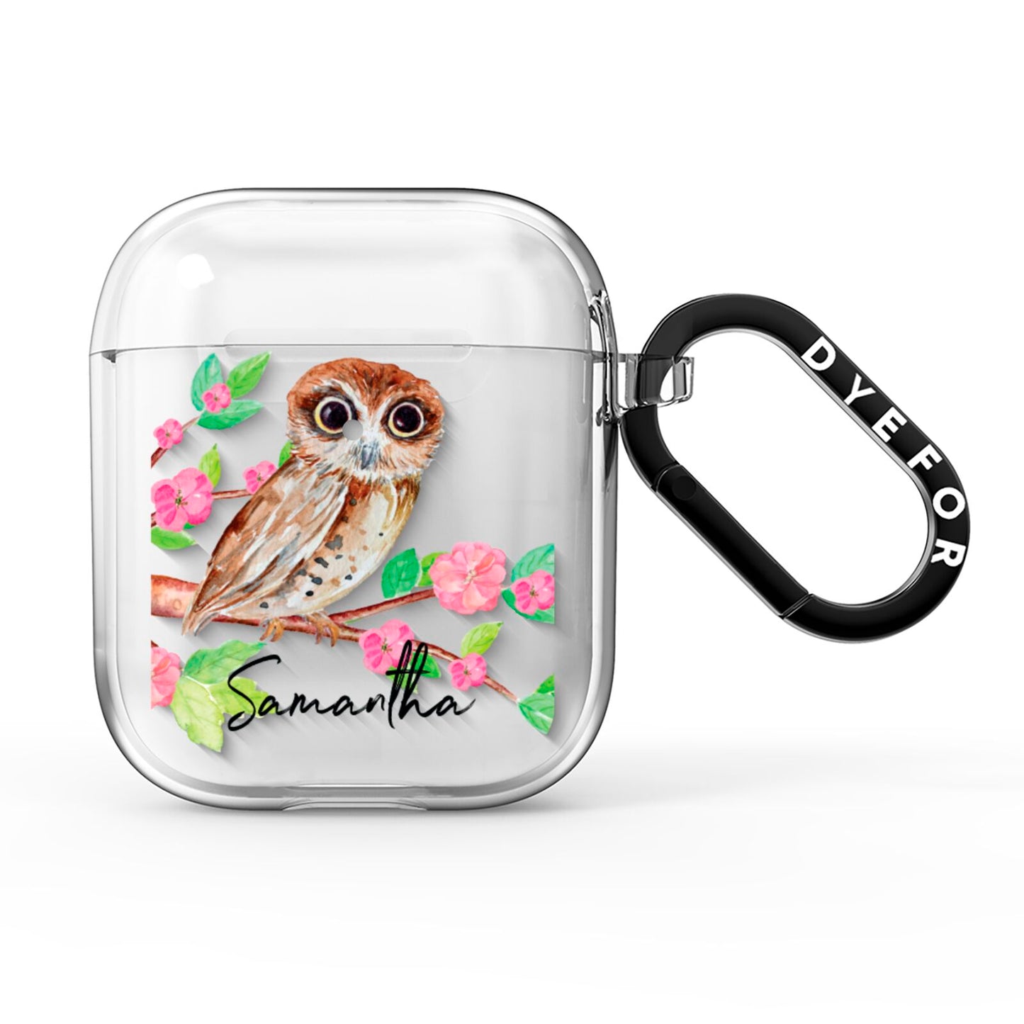 Personalised Owl AirPods Clear Case