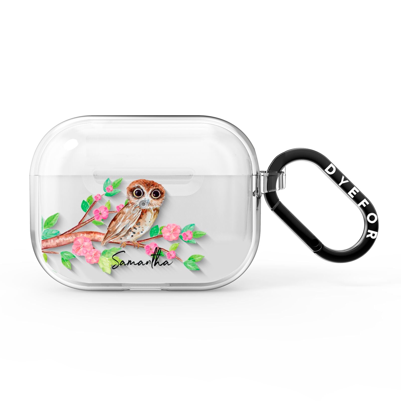 Personalised Owl AirPods Pro Clear Case