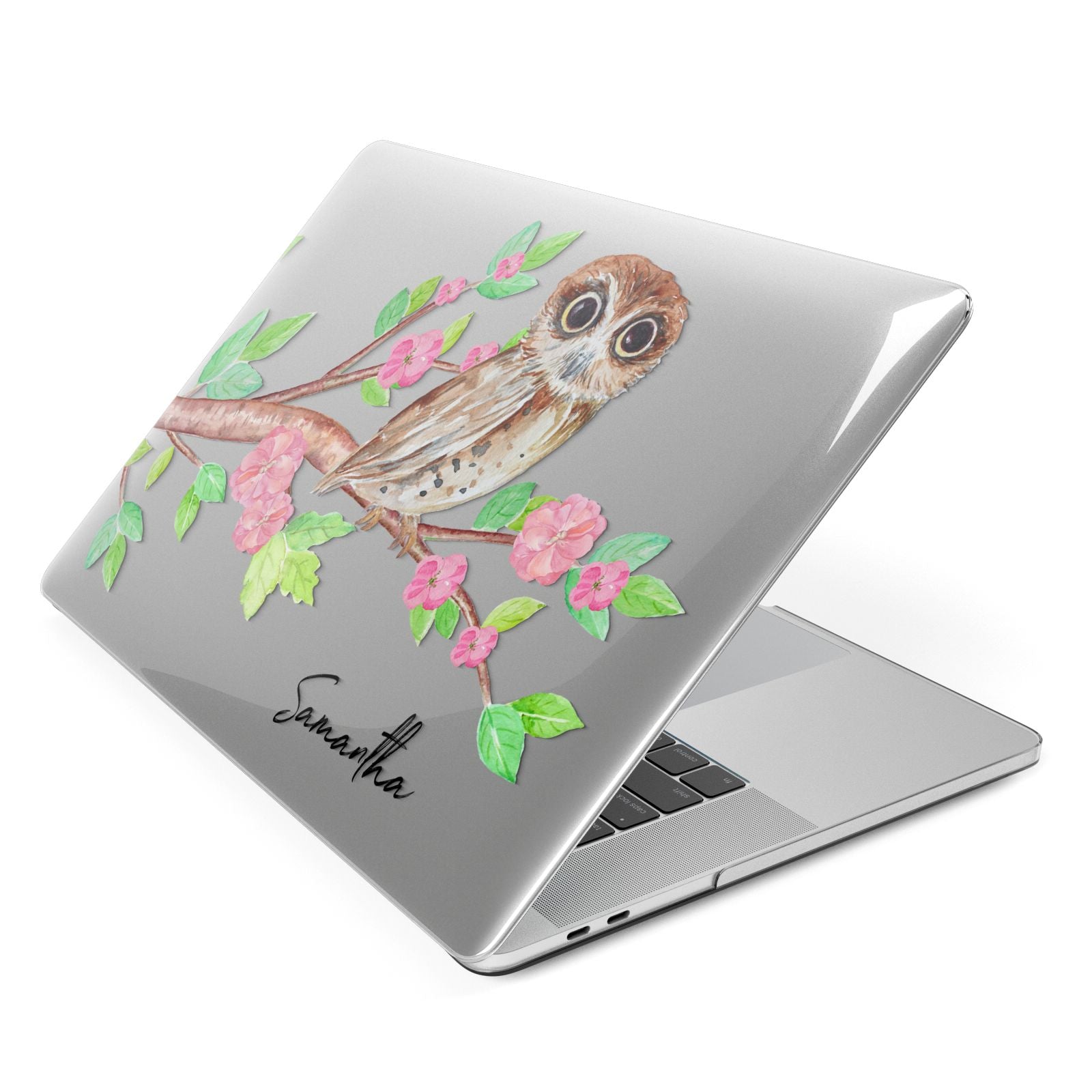 Personalised Owl Apple MacBook Case Side View