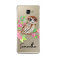 Personalised Owl Samsung Galaxy A3 2016 Case on gold phone