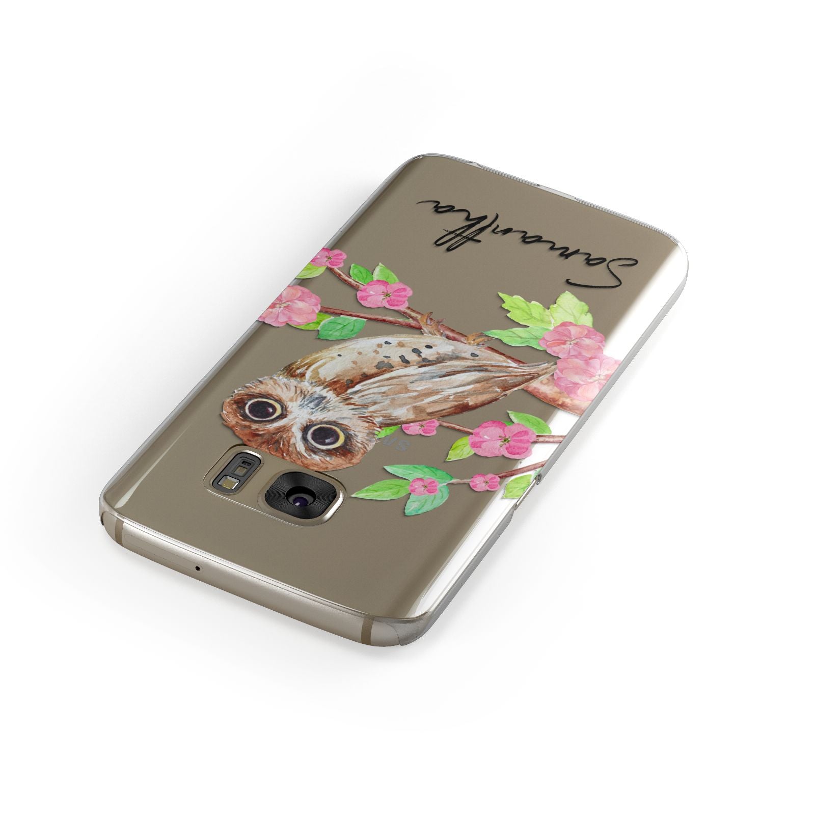 Personalised Owl Samsung Galaxy Case Front Close Up