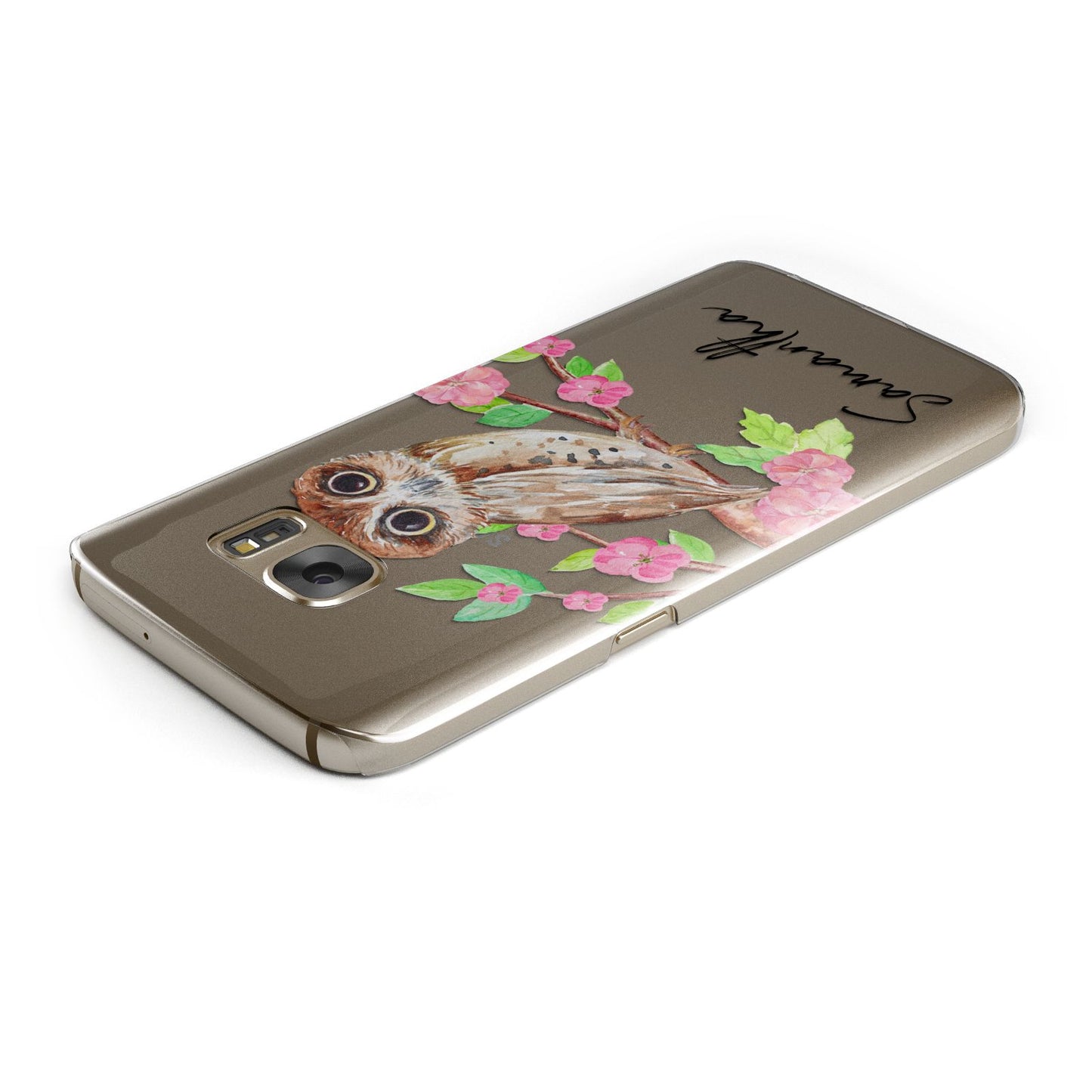 Personalised Owl Samsung Galaxy Case Top Cutout