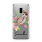 Personalised Owl Samsung Galaxy S9 Plus Case on Silver phone