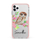 Personalised Owl iPhone 11 Pro Max Impact Pink Edge Case